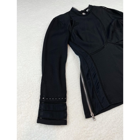 3.1 PHILLIP LIM • Black Cutout Long Sleeve Blouse, 0 - Picture 5 of 16